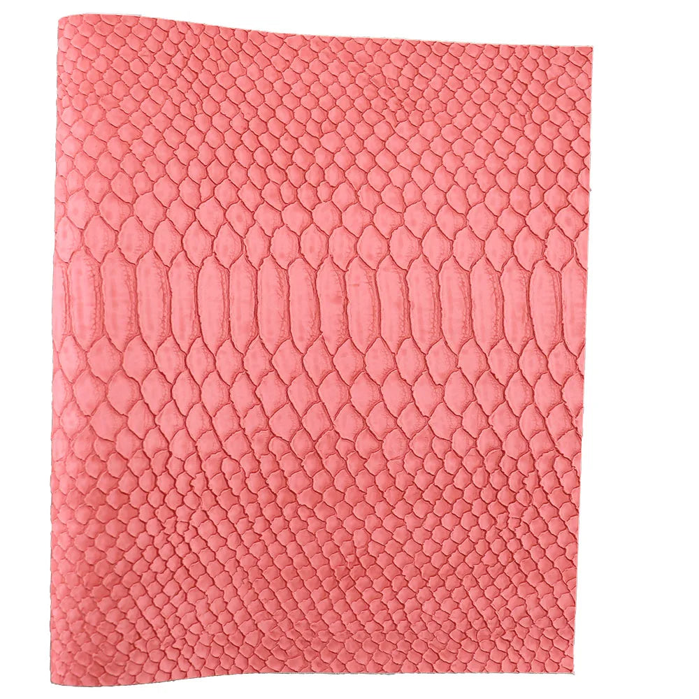 Elegant Pink Litchi Leather Vinyl Fabric Roll 30x132cm ATHLEXES