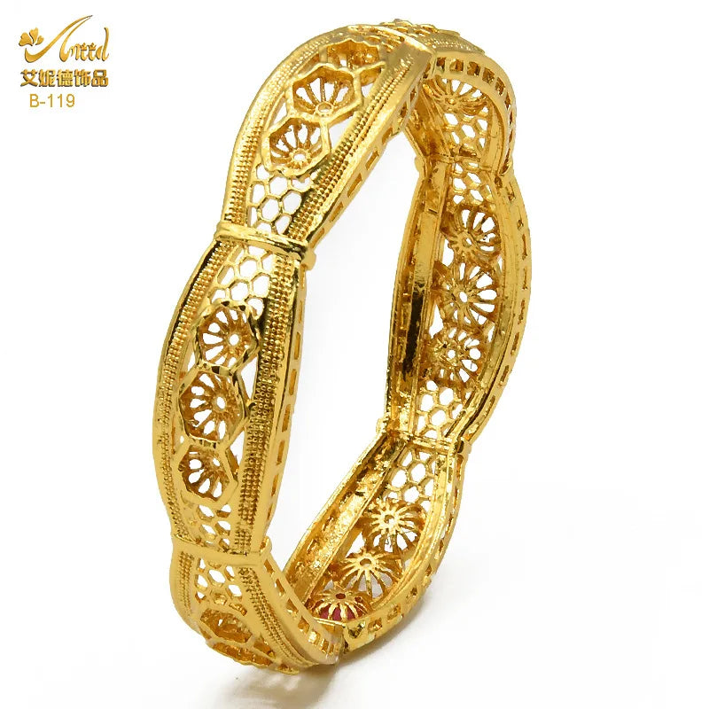 Dubai Bridal Light Luxury Gold Plated Bracelet ATHLEXES