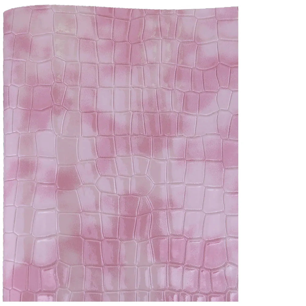 Elegant Pink Litchi Leather Vinyl Fabric Roll 30x132cm ATHLEXES