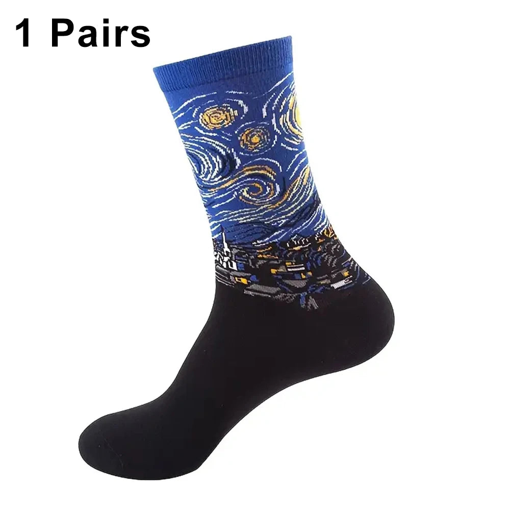 Abstract Art Van Gogh Inspired Women's Socks ATHLEXES