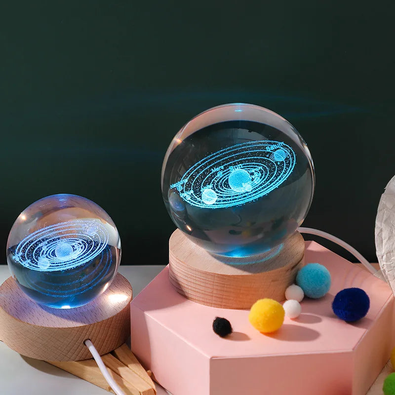 Galactic Crystal Sphere Solar System Home Décor ATHLEXES