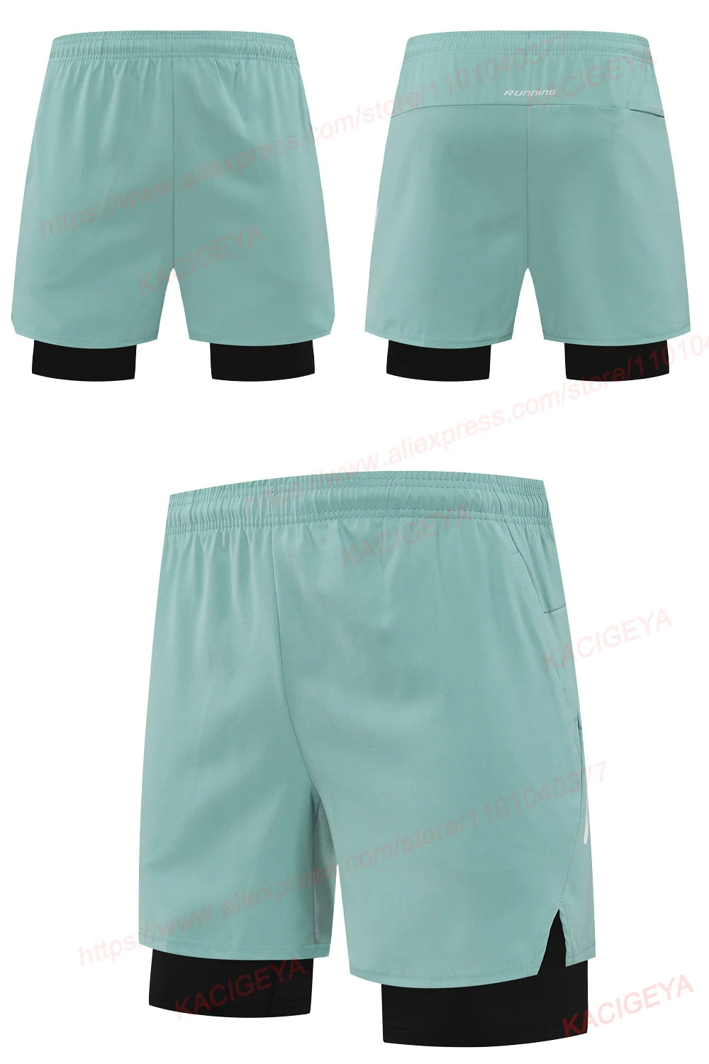 QuickDry 2-in-1 Zippered Gym Shorts for Men ATHLEXES