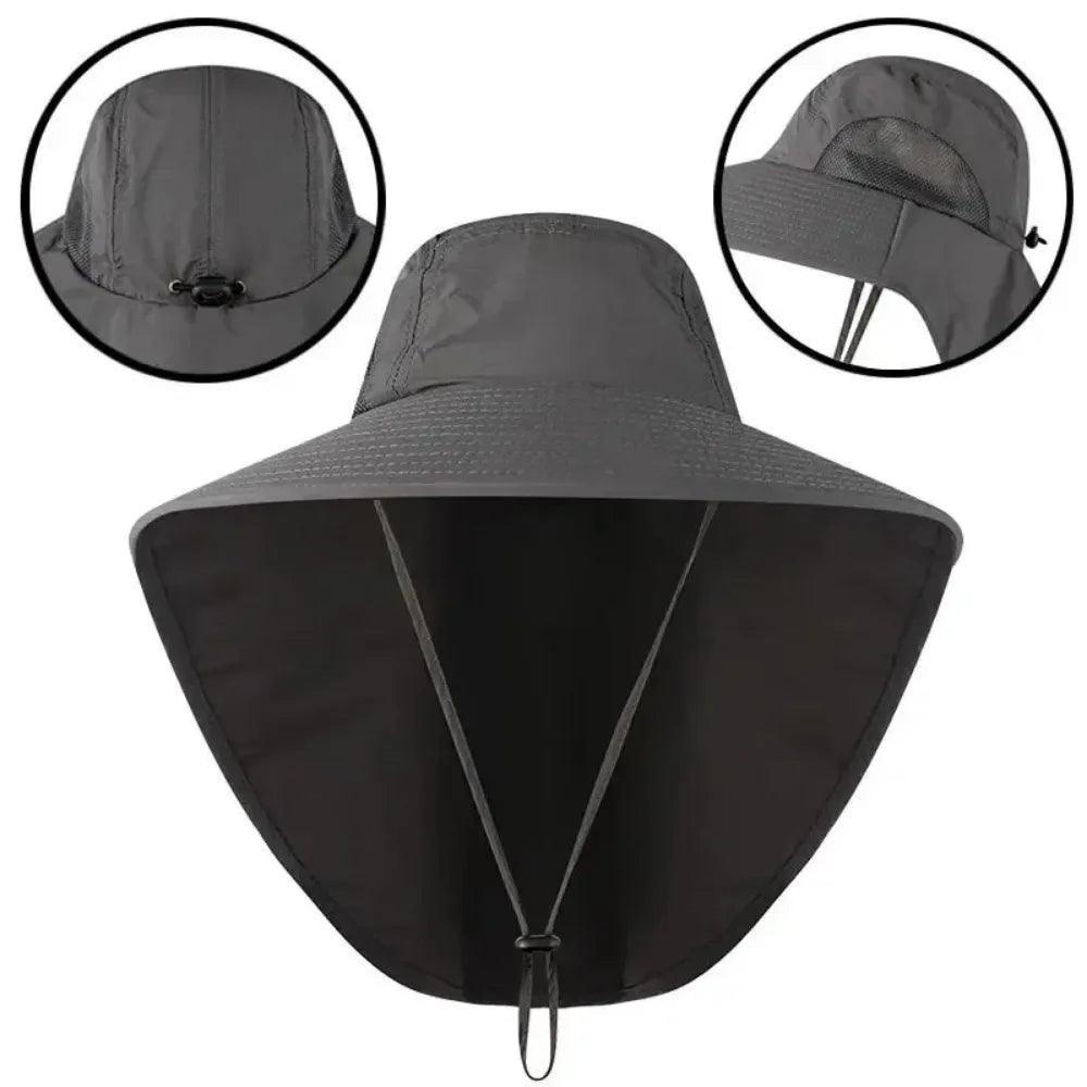 SunGuard Wide Brim Outdoor Hat with Neck Flap ATHLEXES
