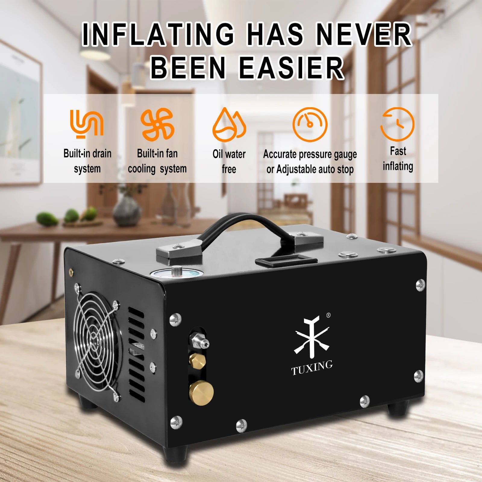 TUXING 300Bar Portable PCP Air Compressor ATHLEXES
