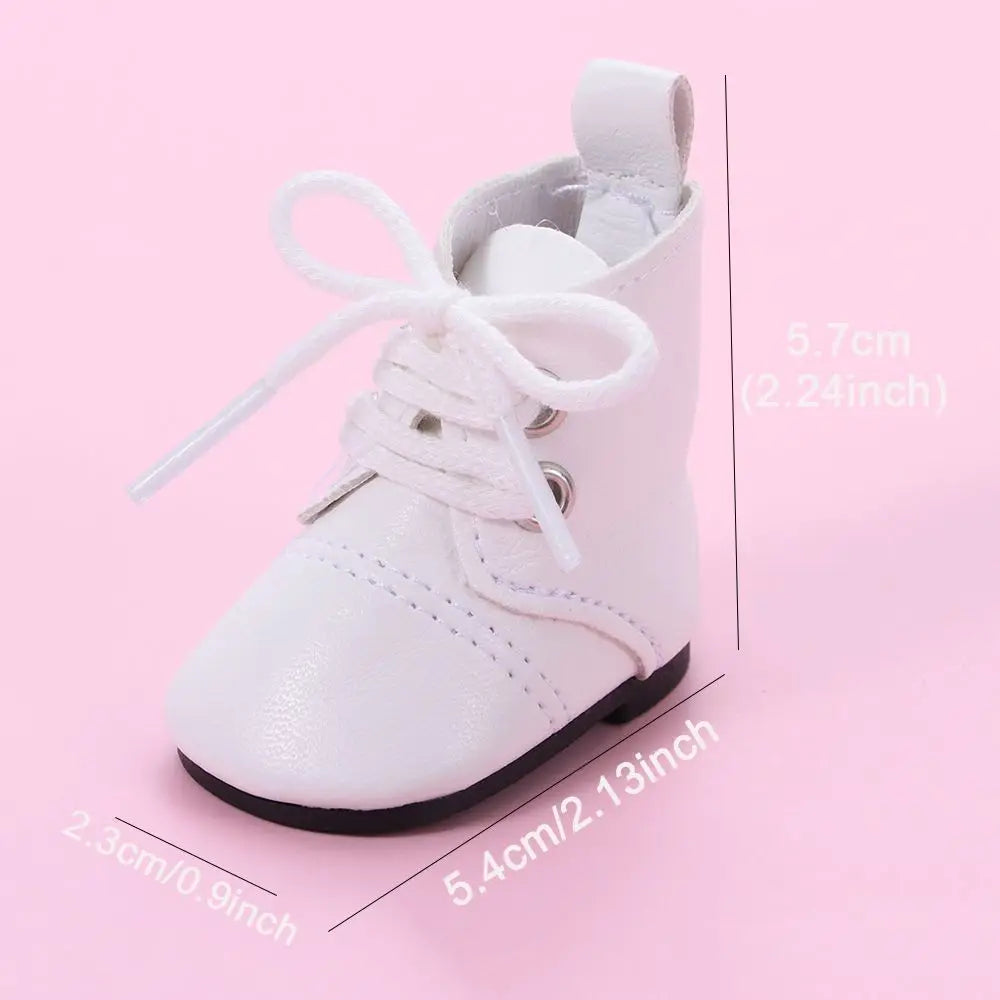 Mini Doll Boot Shoes for 20cm Plush Dolls - Stylish 5-5.5cm Accessories ATHLEXES
