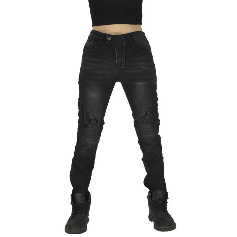 Premium Women's Motorcycle Riding Jeans with Armor ATHLEXES