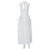 Chic White Backless Halter Dress for Summer Events ATHLEXES