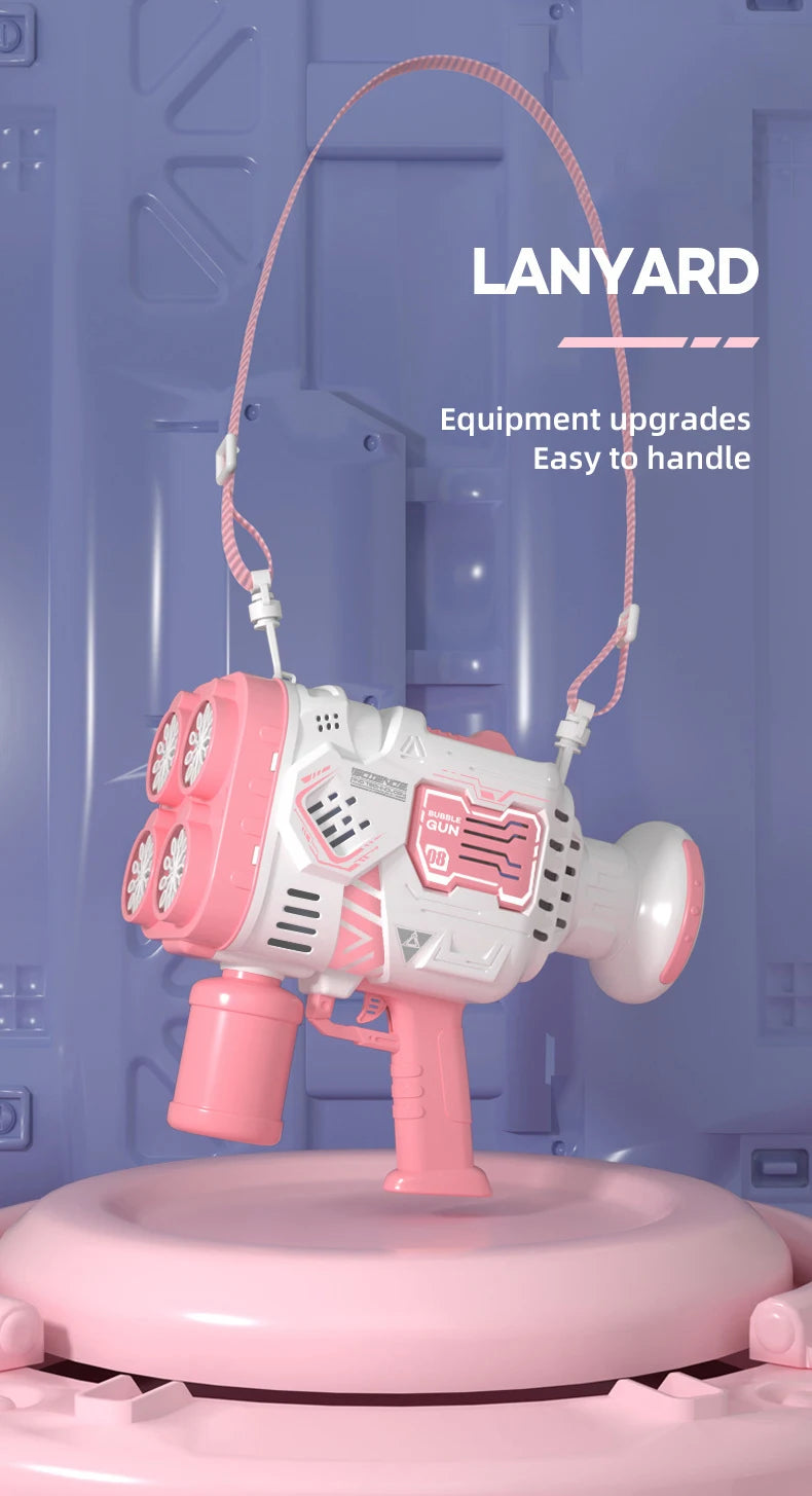 RainbowBlast Automatic Bubble Rocket Gun ATHLEXES
