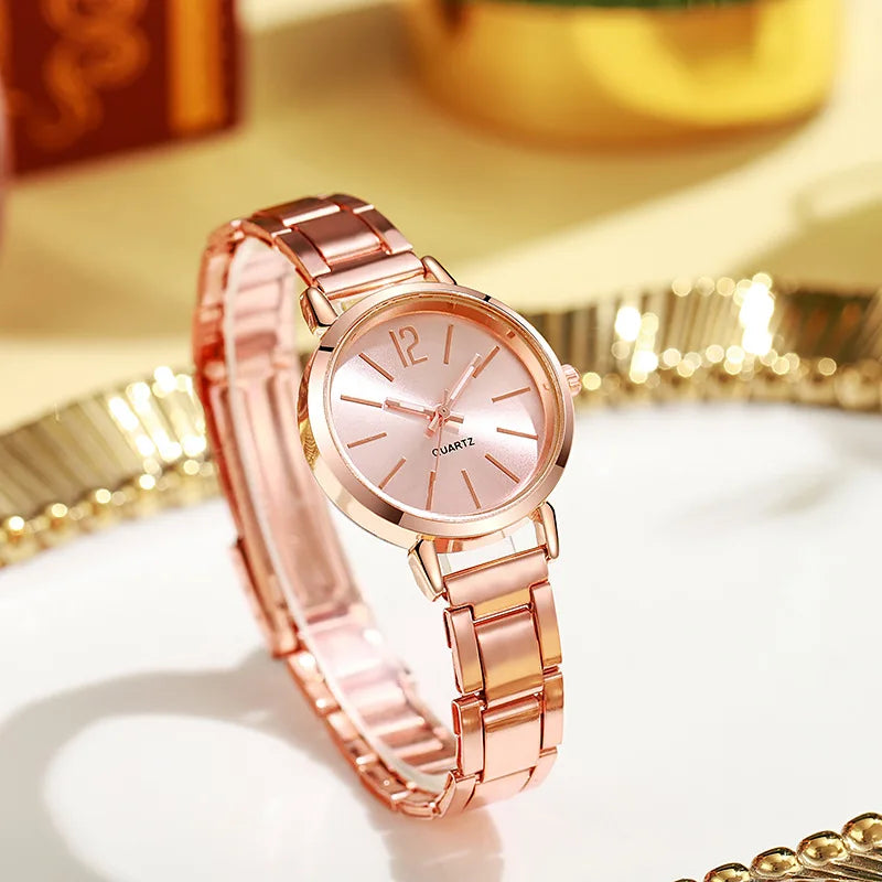 Elegant Duo Gold Bracelet Watches for Women ATHLEXES