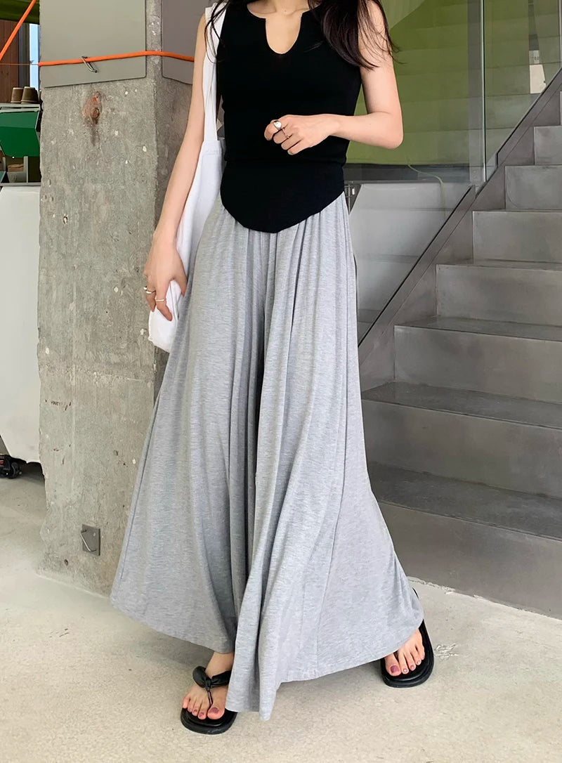 Korean Summer Maternity Wide Leg Trousers ATHLEXES
