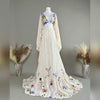 Beige Maternity Photo Dress Set with Applique ATHLEXES