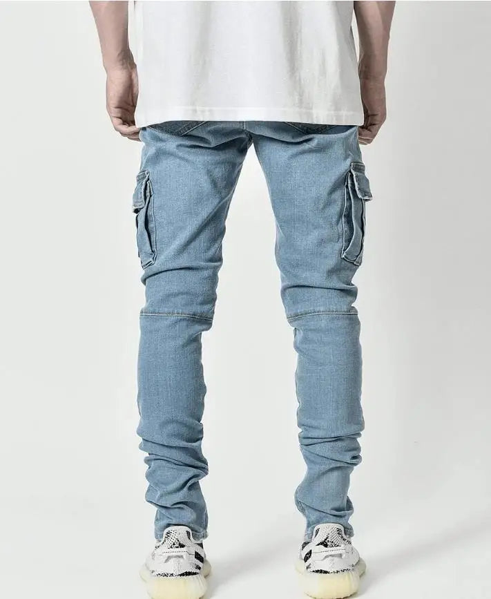 Premium Plus Size Men's Cargo Denim Jeans ATHLEXES