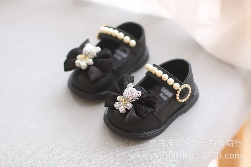 Princess Bow Leather Sneakers for Tiny Trendsetters ATHLEXES