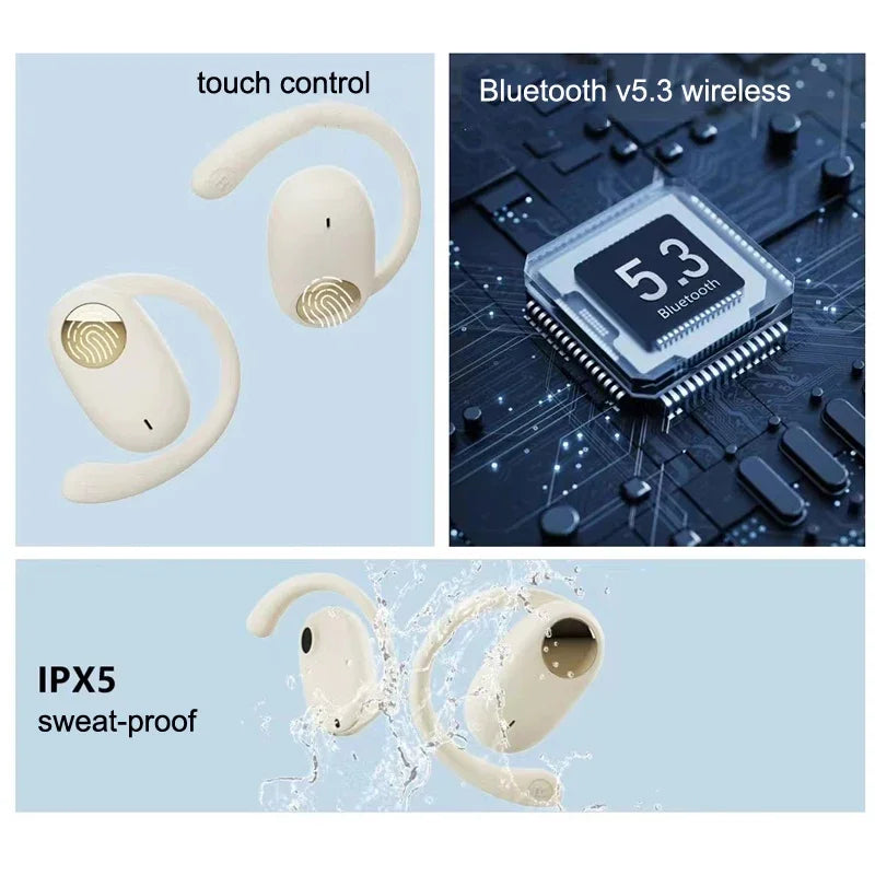 HAOMA Wireless Bluetooth Touch Earbuds with Mic ATHLEXES