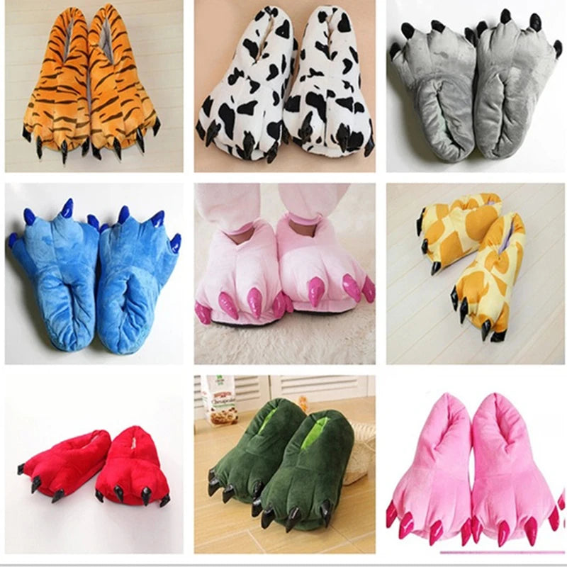 CozyPaws Plush Dinosaur Slippers for Home ATHLEXES