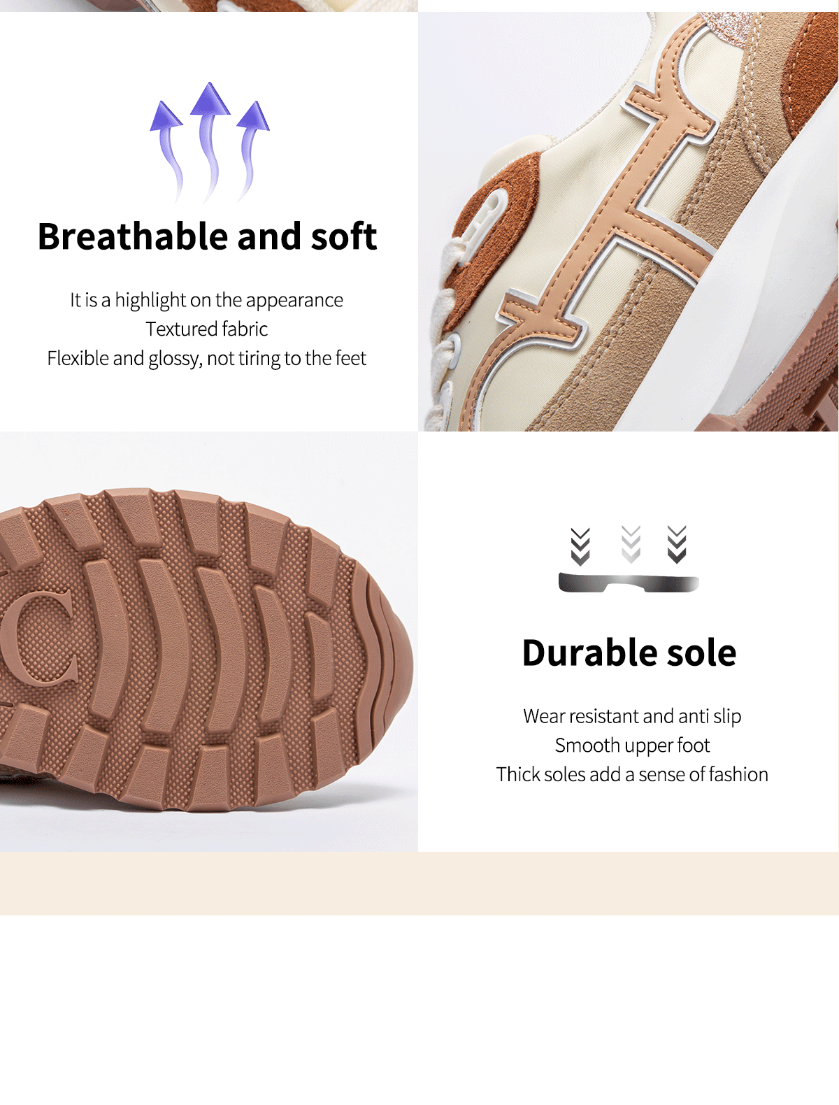Apricot Lace-Up Women's Tennis & Walking Shoes ATHLEXES