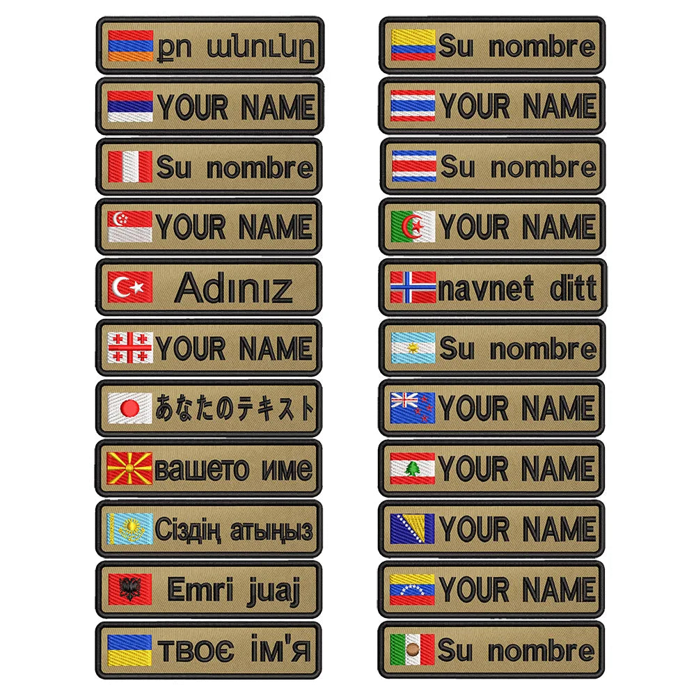 Custom 10cm Flag Patch Badge - Iron On or Hook Loop ATHLEXES