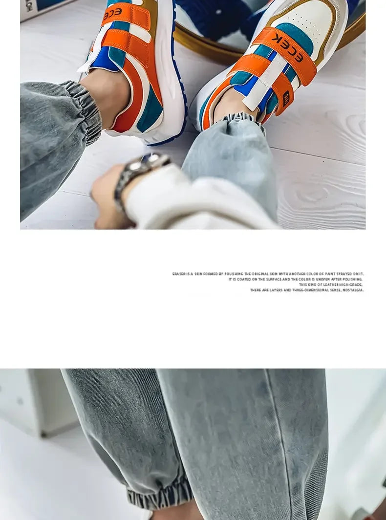 Retro Patchwork Men's Fashion Sneakers for Outdoor Sport ATHLEXES