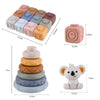 Montessori Baby Silicone Building Blocks Squeeze Stacker Toys ATHLEXES