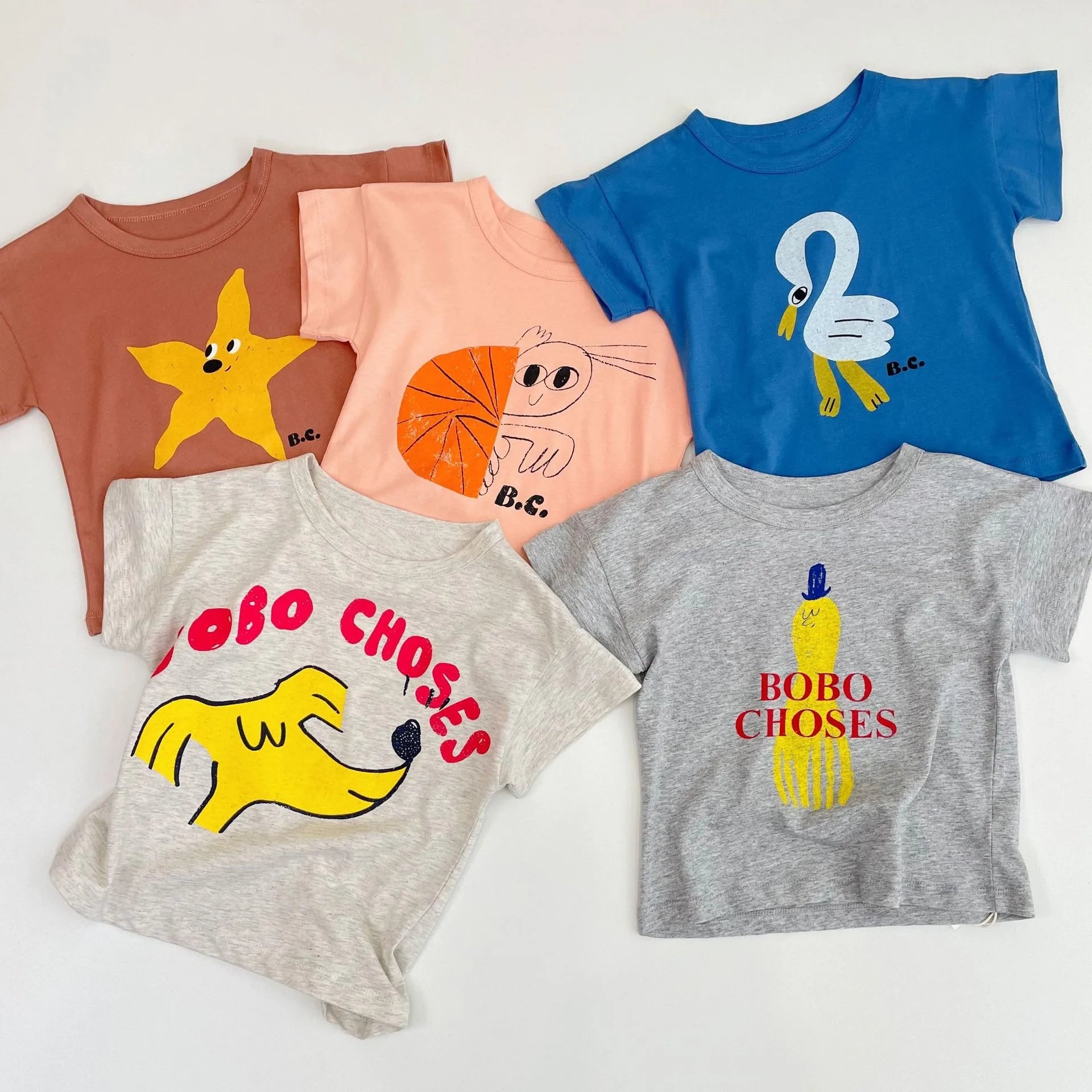 Korean Cotton Cartoon Tees for Kids 2025 Summer Collection ATHLEXES