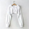 Chic Y2K Irregular Crop Hoodie for Trendy Women ATHLEXES