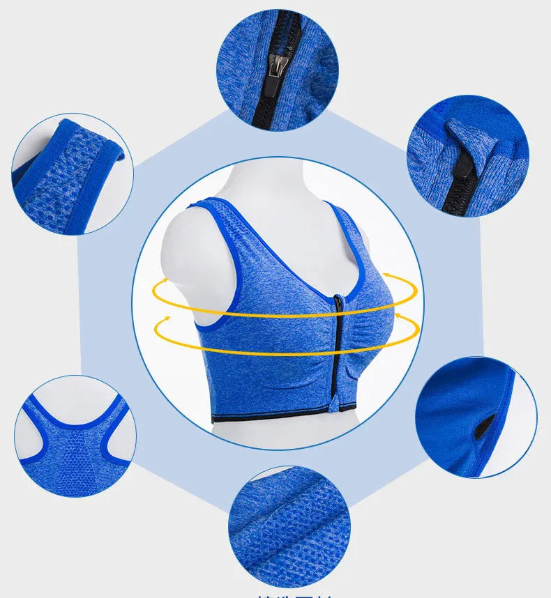 BreatheFit Front Zipper Sports Bra ATHLEXES