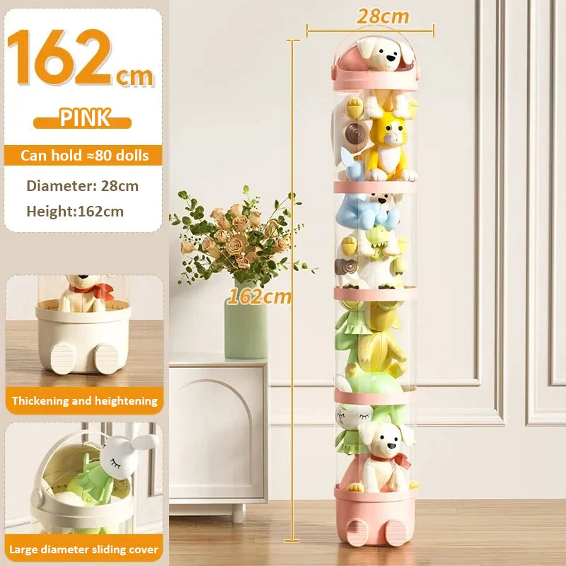 ClarityView Transparent Plush Toy Storage Tube ATHLEXES