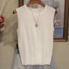 Summer Knit O-Neck Sleeveless Casual Top ATHLEXES