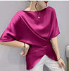Satin Elegance Summer Short Sleeve Top ATHLEXES