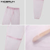 2024 Men's Mesh Transparent Drawstring Joggers Fashion Trousers ATHLEXES