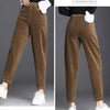 Plush Corduroy Harem Pants for Cozy Autumn Style ATHLEXES