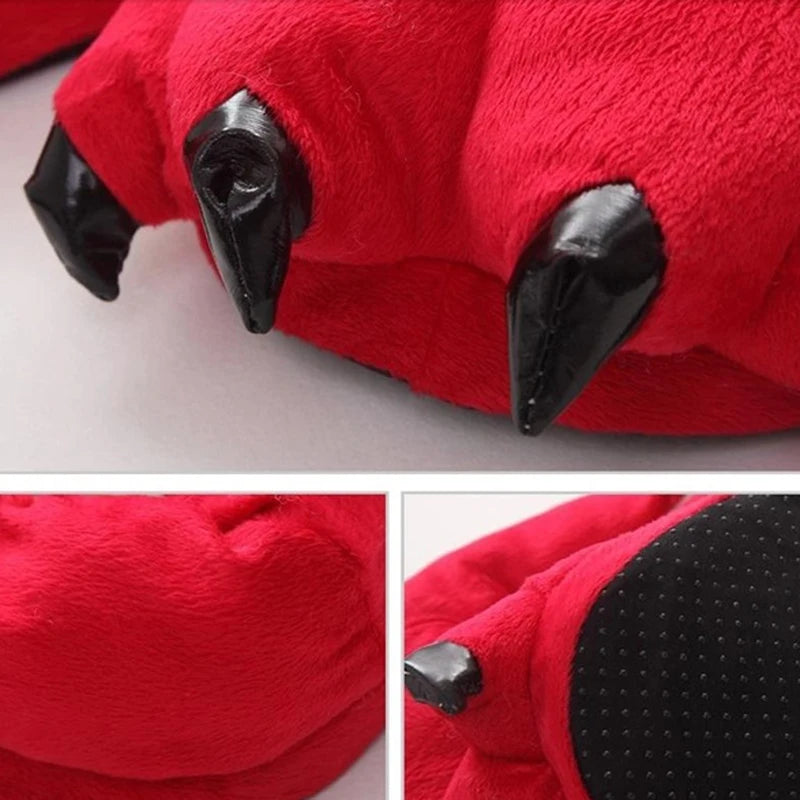 CozyPaws Plush Dinosaur Slippers for Home ATHLEXES