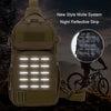 Tactical Sling Shoulder Bags Waterproof Night Reflective Strip Pack EDC Molle Chest Bag 10L Capacity Black ATHLEXES