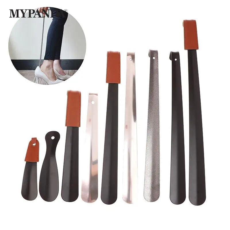 Elegant Stainless Steel Shoe Horn with Leather Cover ATHLEXES