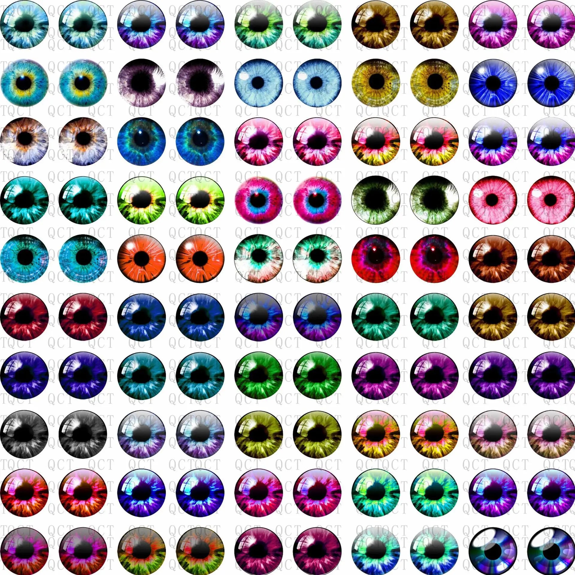 Dazzling Dragon Cat Eye Glass Cabochons - 50Pcs Set ATHLEXES