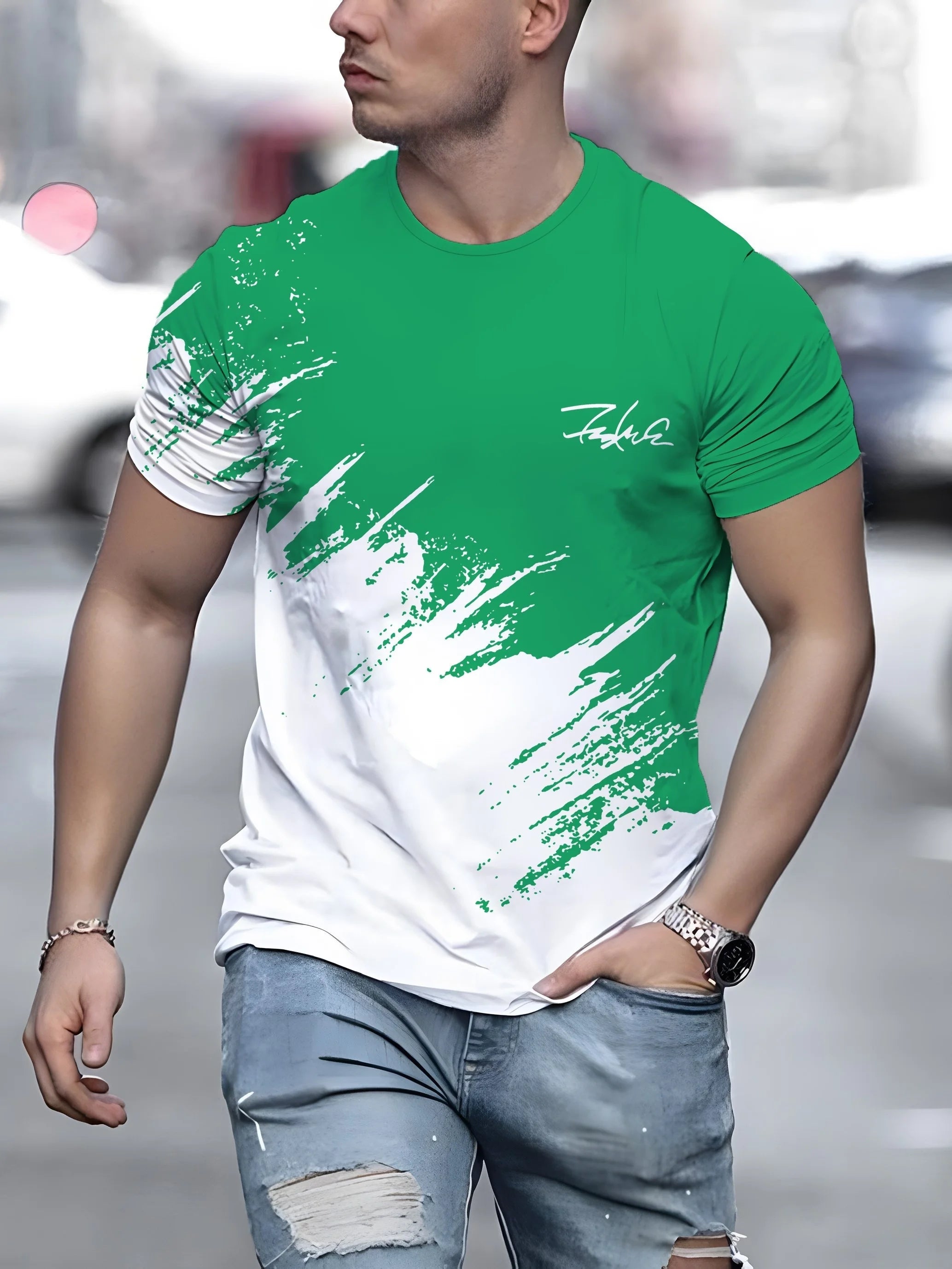 UrbanStyle Men's Casual Crew Neck Tee ATHLEXES