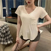 Spring Summer 2025 Slimming V-Neck Cropped Tee ATHLEXES