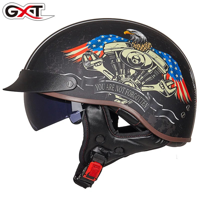 RetroRide DOT Certified Half Helmet ATHLEXES