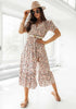 Elegant Floral V Neck Maxi Dress for Women ATHLEXES