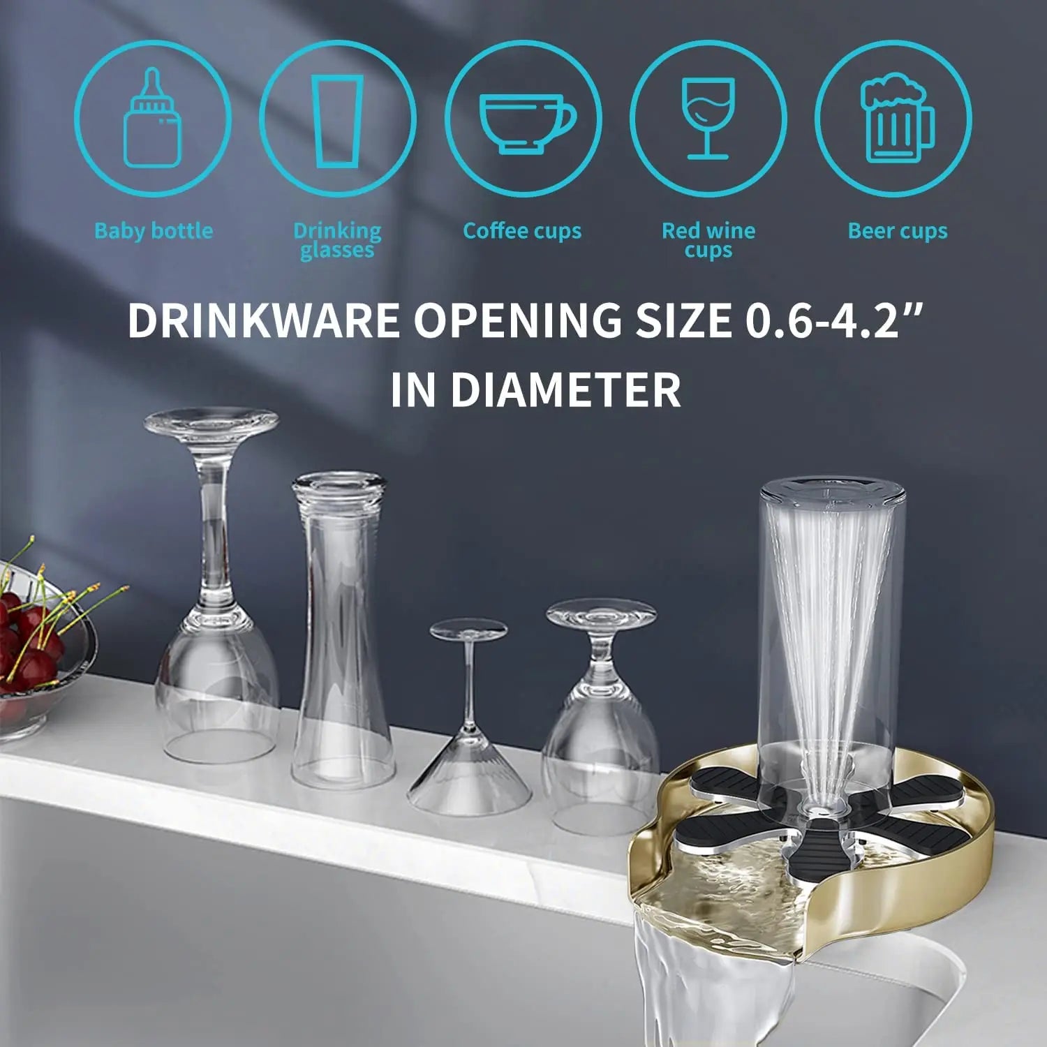 EcoClean Automatic Glass Cup Washer ATHLEXES