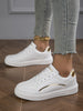Chic Heighten Faux Leather Lace-Up Skate Sneakers ATHLEXES