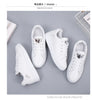Elegant Lace-Up Women’s Embroidered White Sneakers ATHLEXES