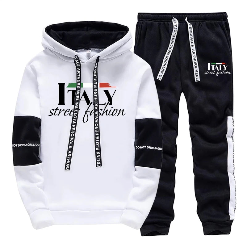 Italia Urban Tracksuit: Fashion Hoodie & Sweatpants ATHLEXES