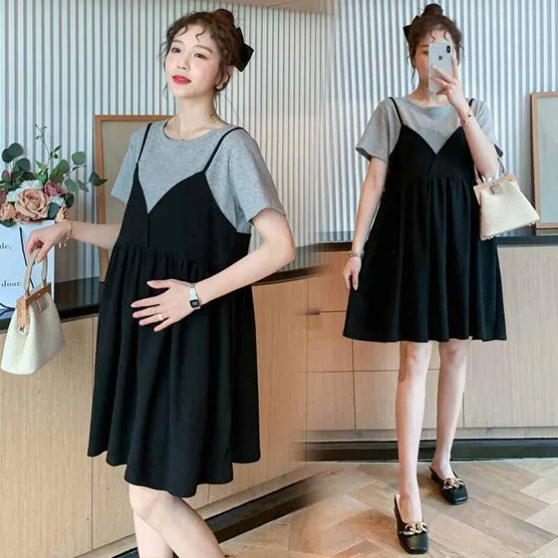 Chic Maternity Summer Dress with Halter Neck ATHLEXES