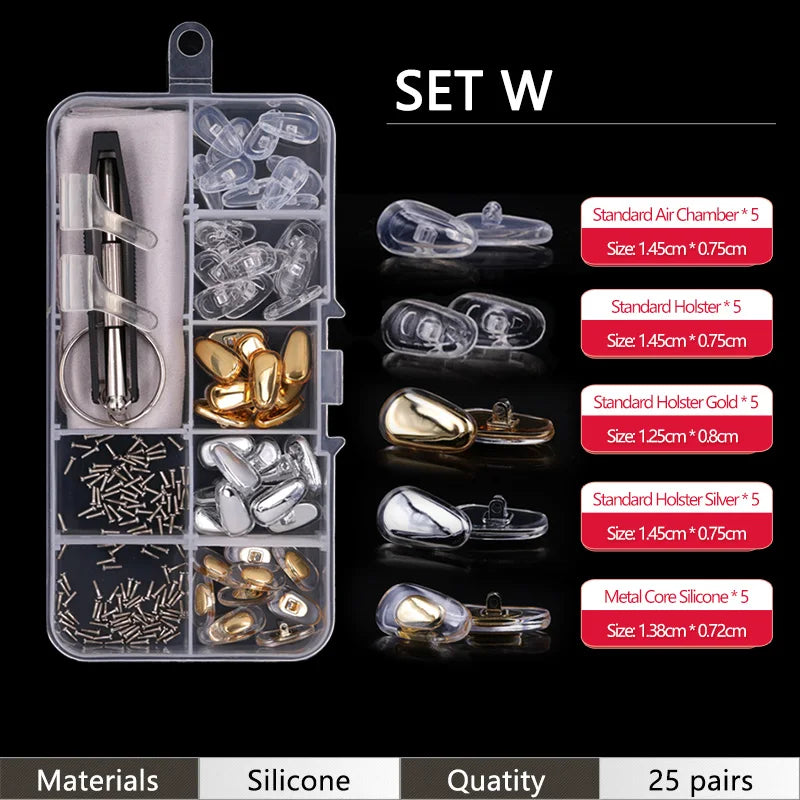 COLOUR_MAX Eyeglasses Repair Kit with Soft Nose Pads ATHLEXES