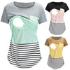 Striped Comfort Nursing Tee for Maternity Bliss ATHLEXES
