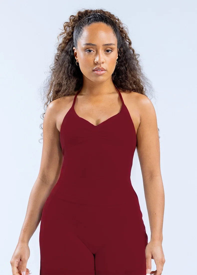 SleekFit V Neck Longline Gym Tank Top ATHLEXES