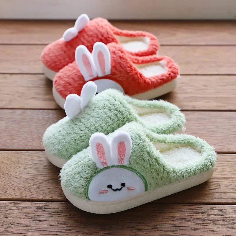 Cozy Rabbit Flip Flops for Kids - Warm Cotton Slippers ATHLEXES