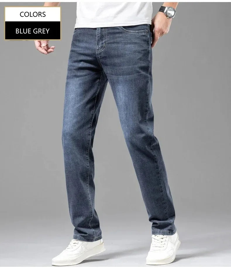 SummerStretch Men's Casual Gray Denim Pants ATHLEXES