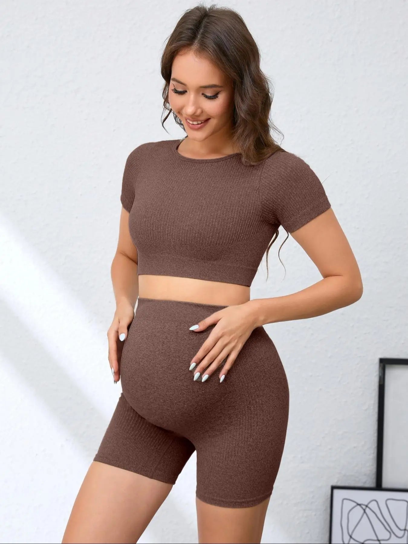 Maternity Seamless Workout Top and Legging Set ATHLEXES